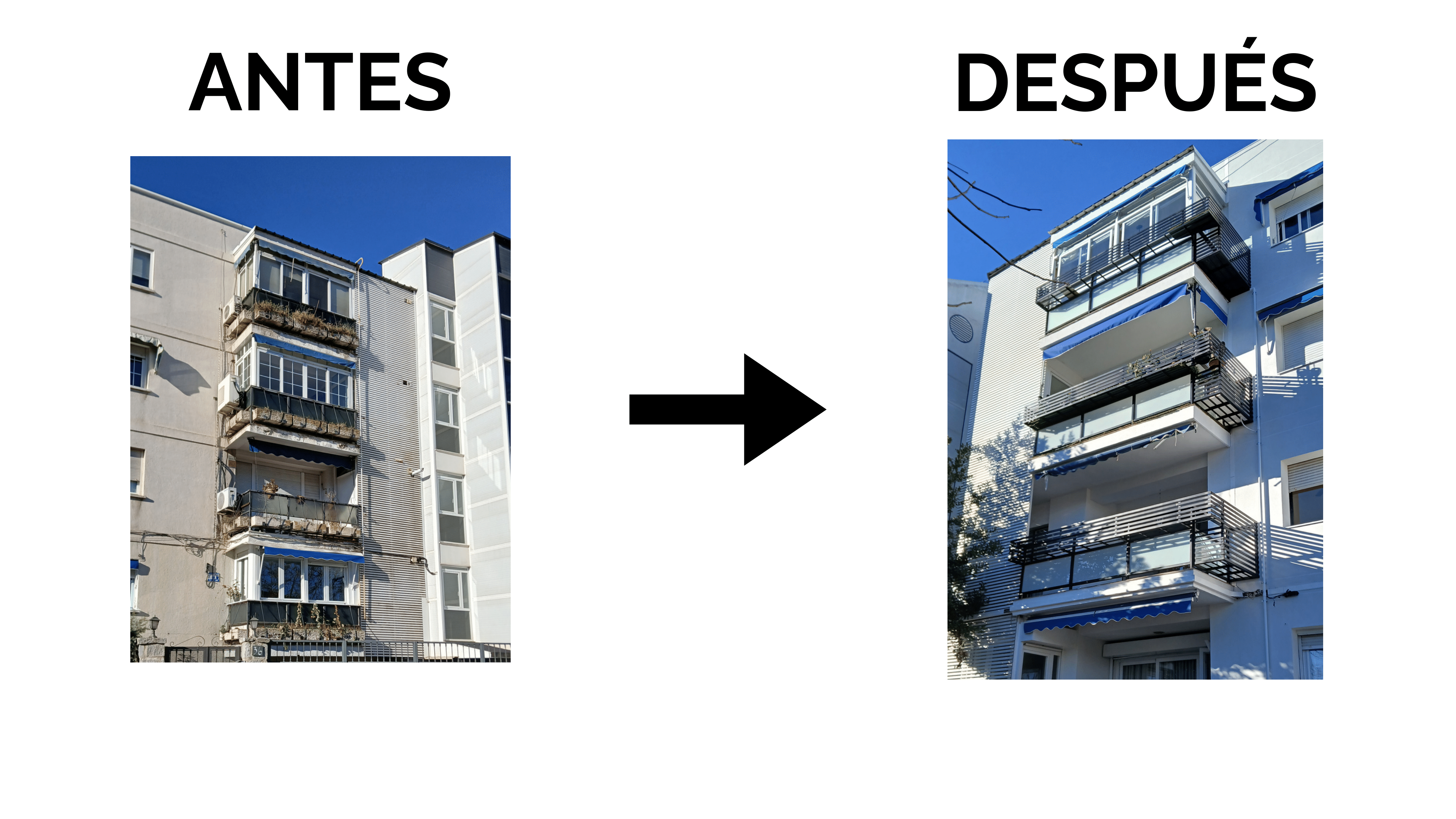 Rehabilitación de fachada en edificio residencial en Madrid